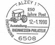 Ausstellung Rheinhessen Philatelie am 12.01.1990 in Alzey
